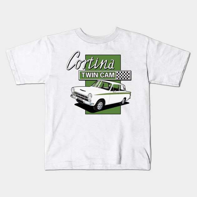 MK1 Lotus Cortina Kids T-Shirt by Limey_57